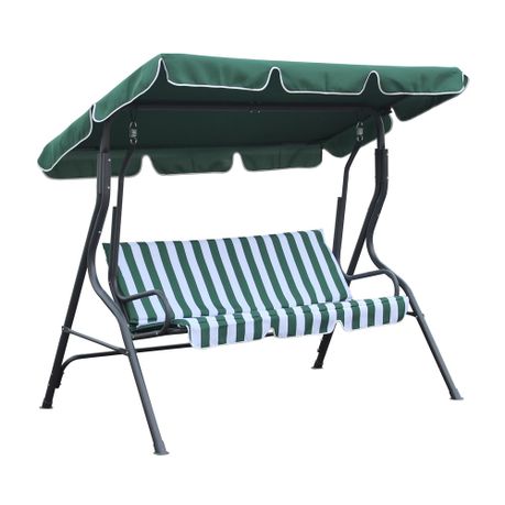 Canopy Top 2 Seater Swing Chair Green