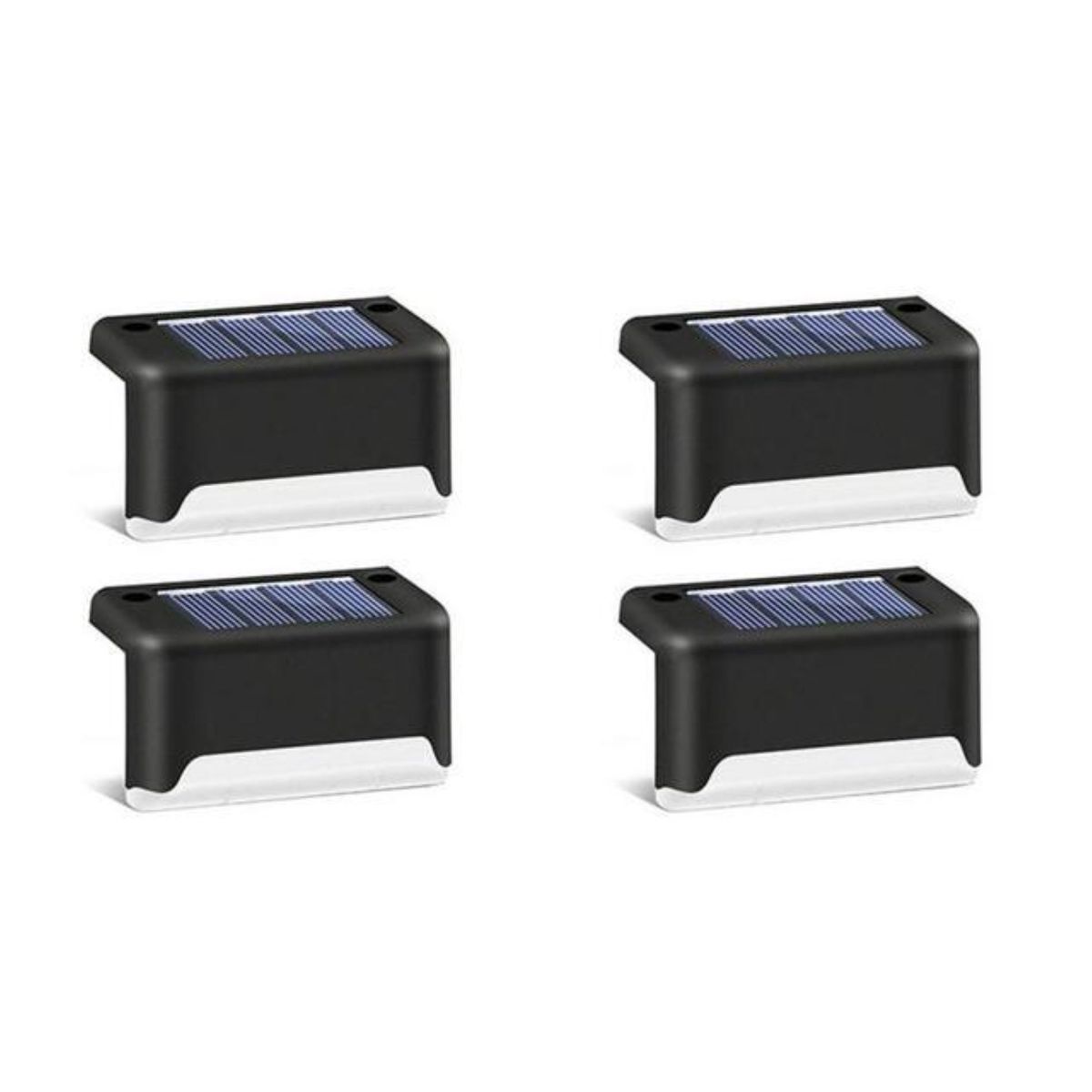 4 Piece Solar Stair Light Outdoor Waterproof Color Glow LED Step