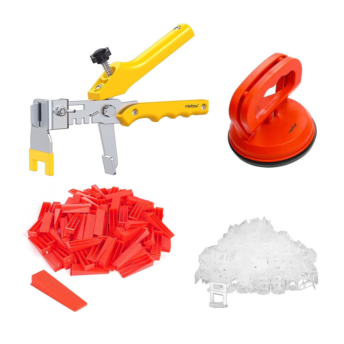 602 PCs Tile Levelling System Kit And Suction Cup Lifter Set