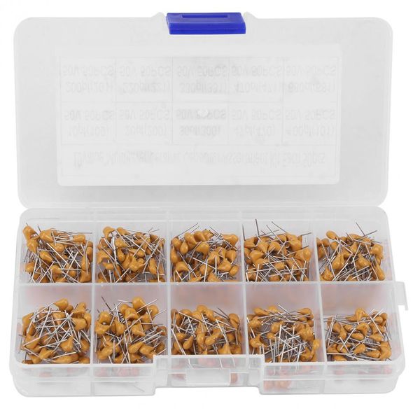 500 Pcs 10 Values 10Pf-680Pf Monolithic Ceramic Compatible with Universal