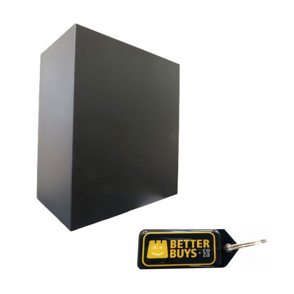 Large Wall Mounted Waste Bin - 21 Litre Dust Bin - Black &amp; Gel Key Holder