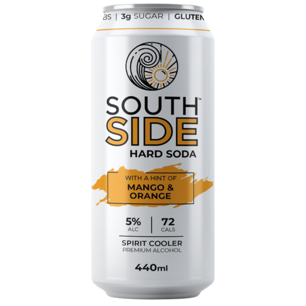 South Side Hard Soda - Mango &amp; Orange 24 x 440ml