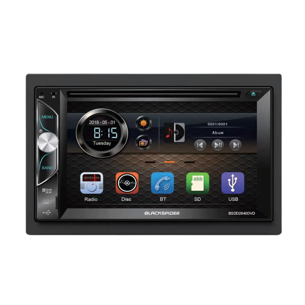 Blackspider BSDD2640DVD 6.2' 2DIN CD/DVD/BT/AUX/USB Head Unit