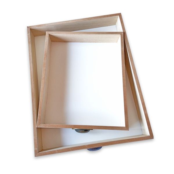 Educat Wooden Tray Set of Two