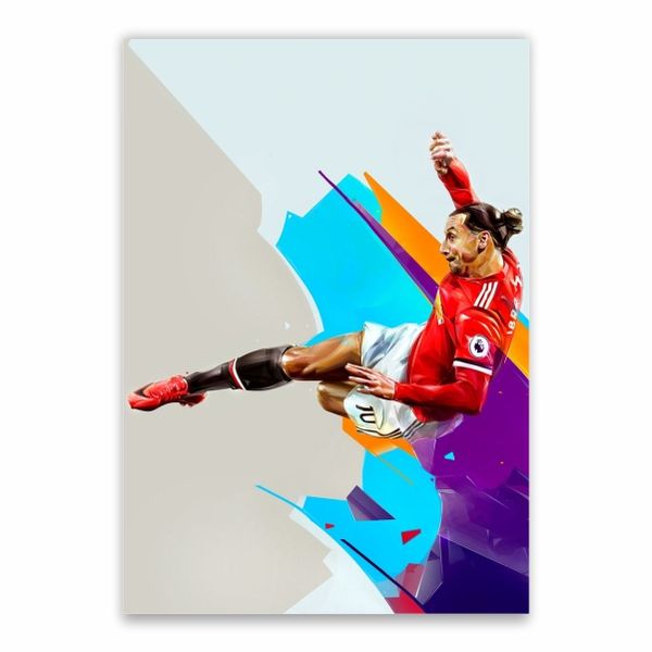 Ibrahimovic Man United Kick Poster - A1