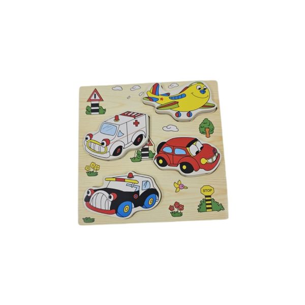 4-in-1 Wooden Puzzle Vechicles F41-71-25