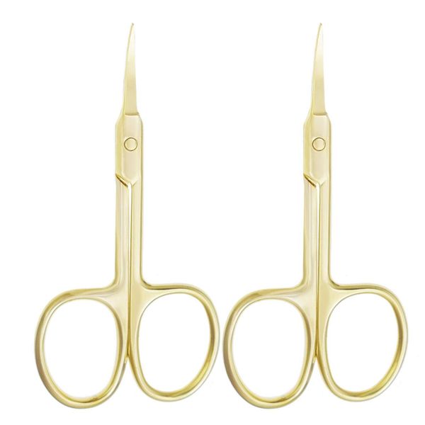 2pcs Gold Manicure Scissors