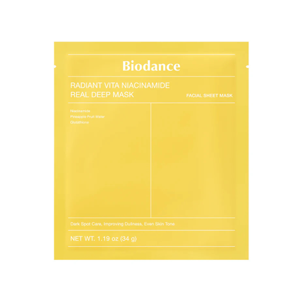 Biodance Radiant Vita Niacinamide Real Deep Mask 4's
