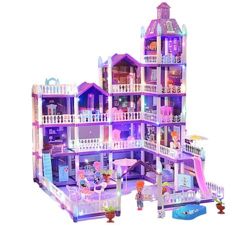 16Room Noctilucence DIY Dollhouse-Princess Castle Build Toy for Girls Gifts Image