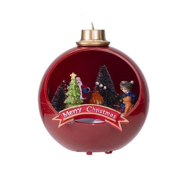 LED Lights Christmas Snow House Village Luminous Ornament Figurine Christma