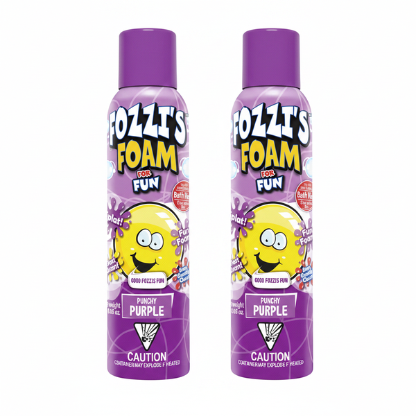 Fozzis Fun Foam Bath - Punchy Purple 550 ml for Bubbly Showers - 2 Pack