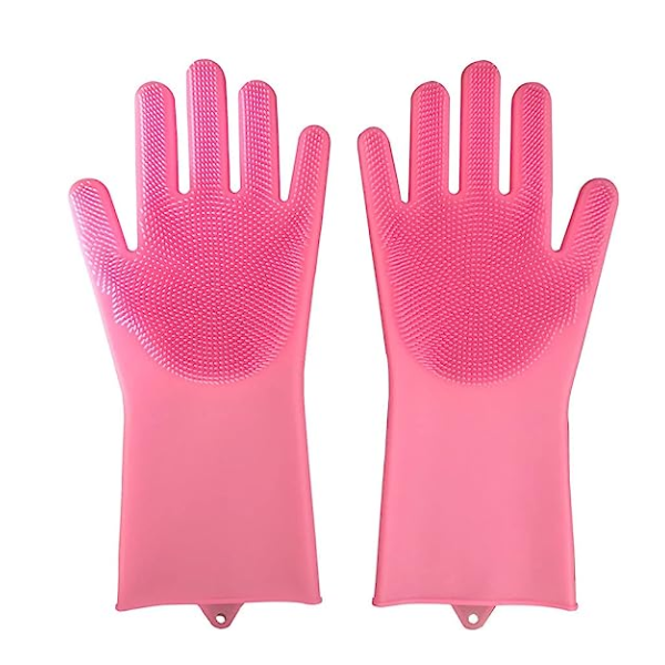Set of Two - Reusable Cleaning / Dishwashing, Silicone Gloves