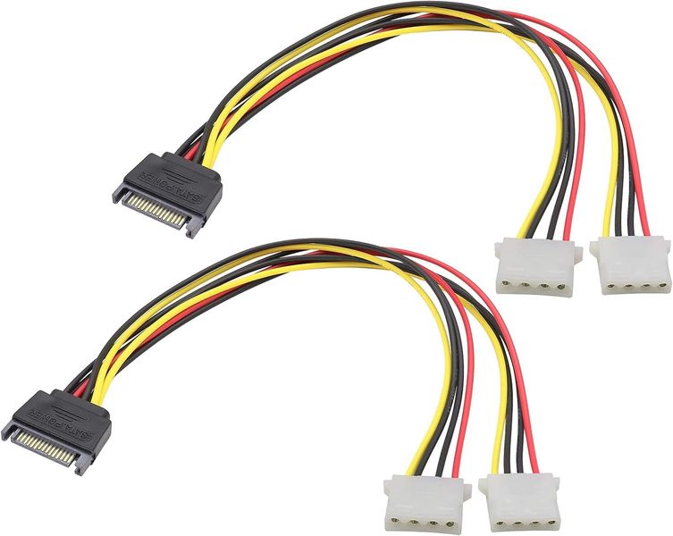 Replacement 4 Pin Molex IDE Power to SATA Power Adapter