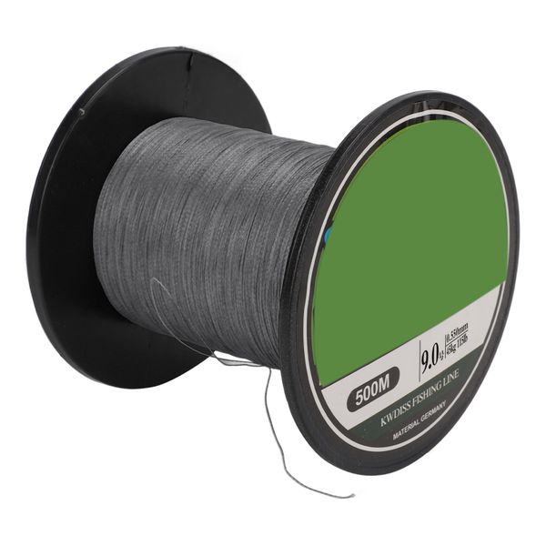 PE Braided Fishing Line 500m 4 Strands Saltwater Gray