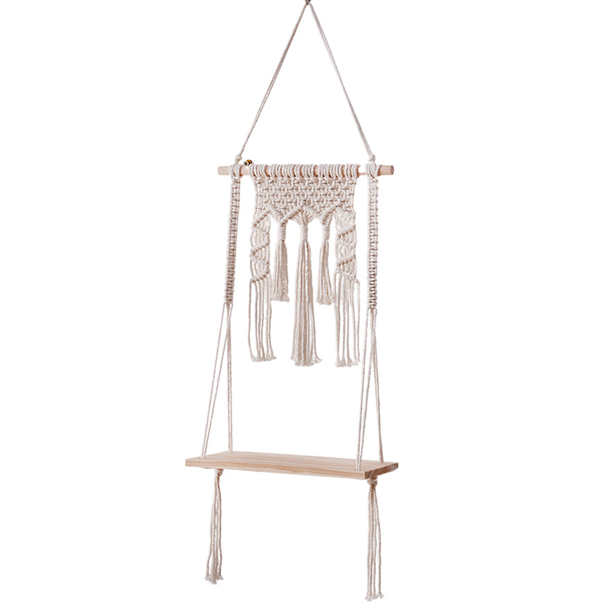 Wall Hanging Shelf Indoor Boho Pot Basket Hanger Holder for Wall Decor