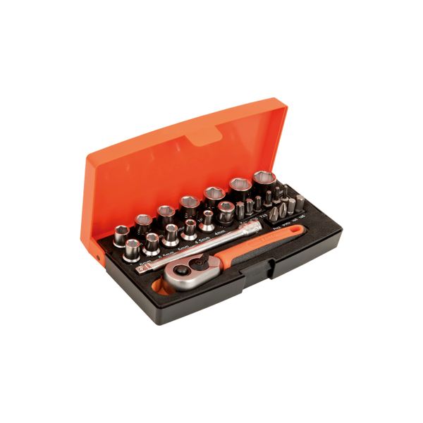 Socket Set - Bahco - Sl25 - 1/4 Inch drive - 25/pce