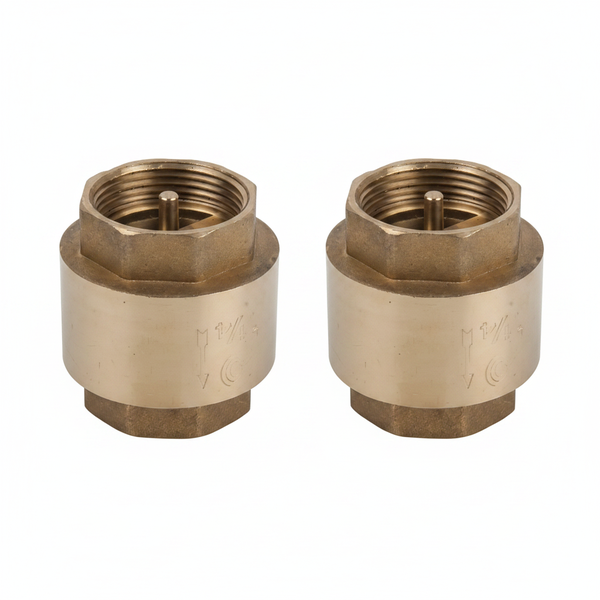 Torrenti Brass Check Valve 50mm Spring Loaded for Fluid Control - 2 Pack