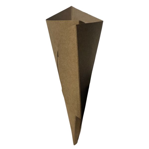 Kraft Chip Cone Large - Pack Takeaway Packaging - 25 Pack