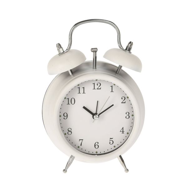 Vintage Bedside Alarm Clock White