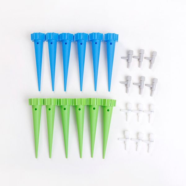 12Pc Garden Automatic Drip Irrigation Stakes with Control Valve Switch 14cm