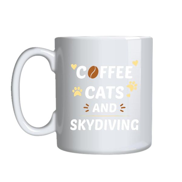 Coffee Cats And Skydiving Mug Gift Idea 148