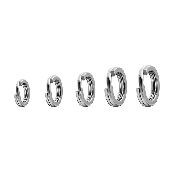 High-Strength Stainless Steel Split Rings for Fishing Lures Loop 5 Size Kit