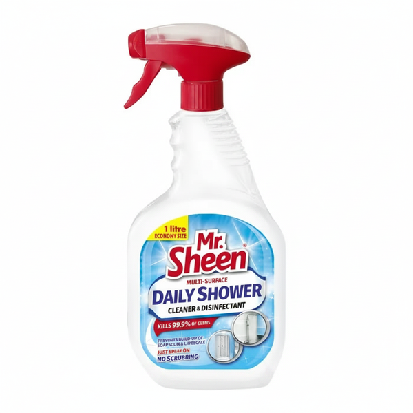 Mr Sheen 1L Daily Shower Disinfectant Cleaner - Kills 99.9% Germs