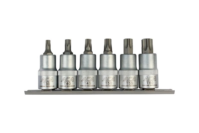 ACA - 6 Piece Torx Bit Socket Set - 55mm