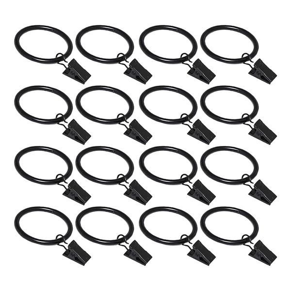 Window Clip Rings Black Curtain Hooks Hangers Clip Rings