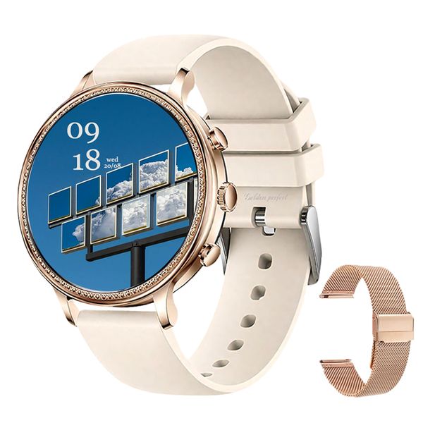 Smart Watch With Dual Straps-Elegant Ladies Health And Fitness Tracking