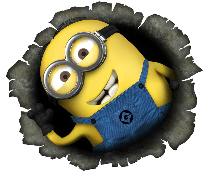 Minion Car Window Decorative Sticker 3D Peeking Character Stickers