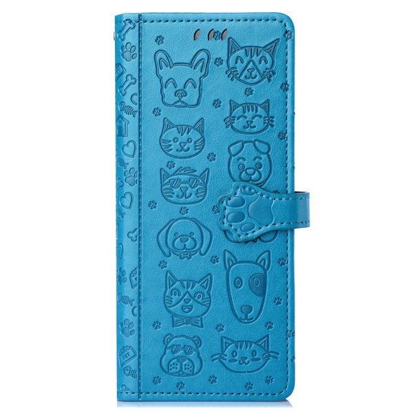 Cat and Dog Leather Flip Case Compatible With Samsung Galaxy Z Fold 3 Cover
