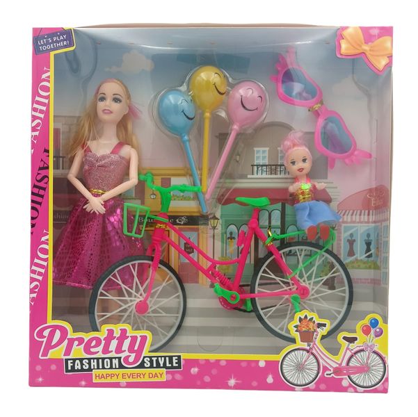Pretty Fashion Style Bicycle Riding Doll