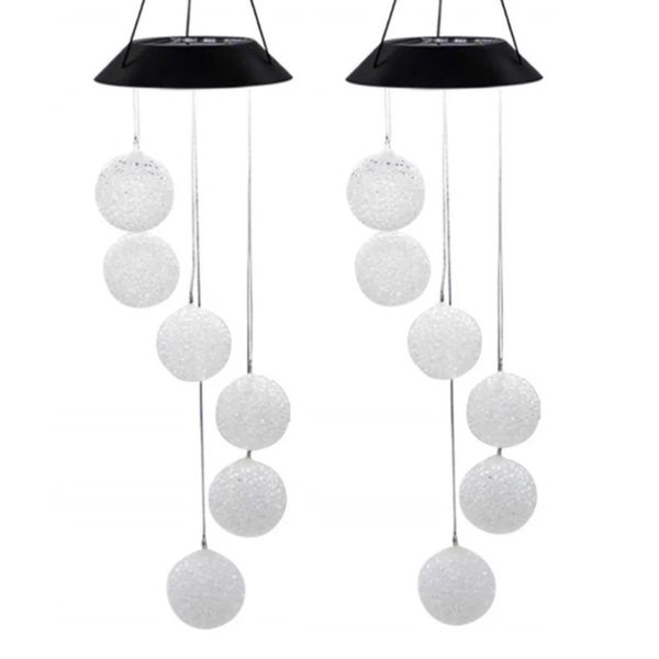 Solar Powered RGB Eva Ball Garden Light Pack of Two