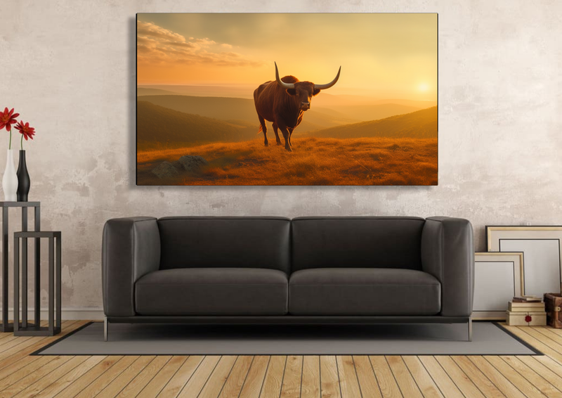 Canvas Wall Art - Bulls Majesty Abstract - IM0219