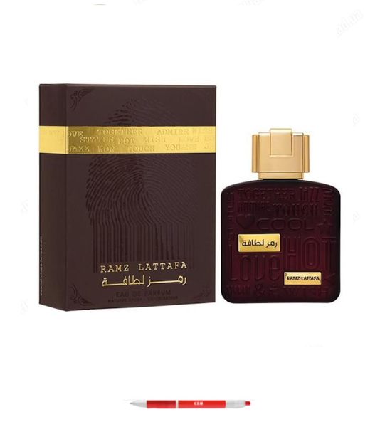 Lattafa Ramz Gold High End Eau De Parfum For Men and Women with CLM pen