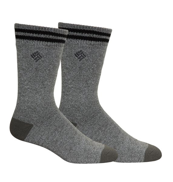 Columbia Men's Medium Weight Thermal Sock's Grey 2 Pack One Size