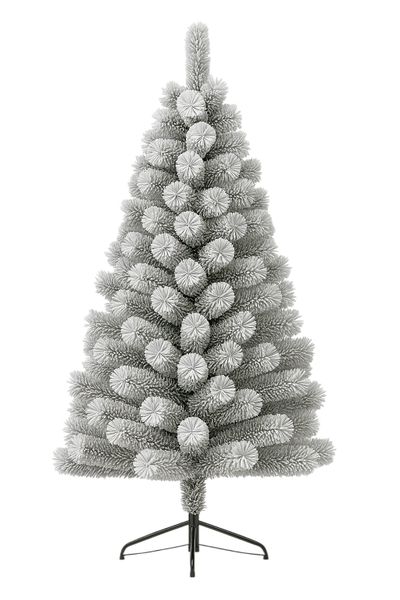 YG-2, 210cm 350T Green Pine Needle Flocked Artificial Christmas Tree.