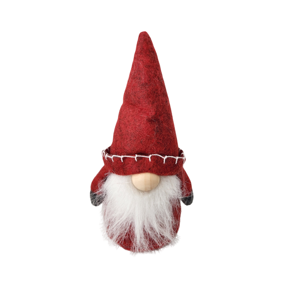 Scandinavian Felt Fabric X-mas Gnome Santa Decoration Ornament 14cm