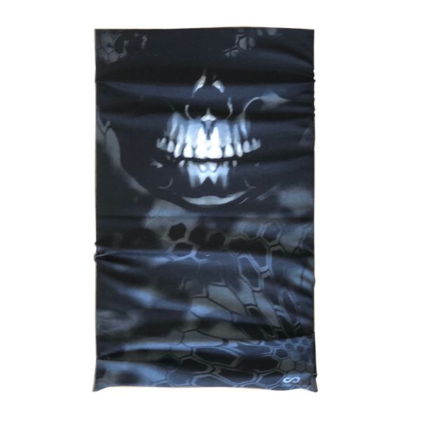 Face-Neck Warmer Bandana Face Shield Black Skull