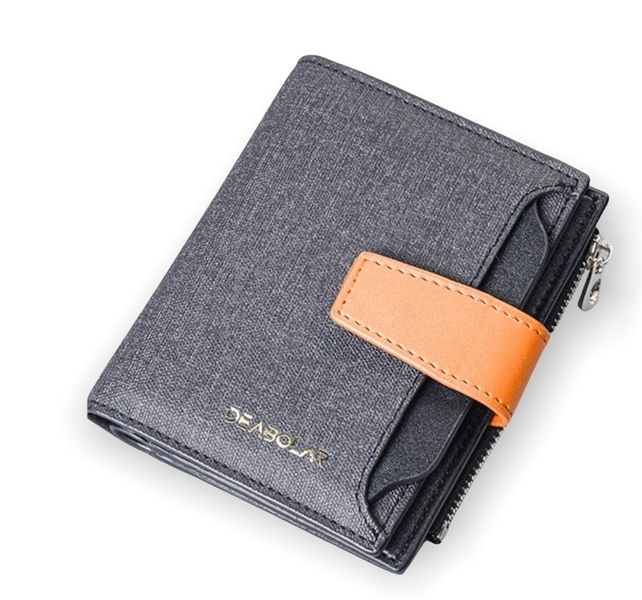 Men Leather Graphic Snap Button Wallet
