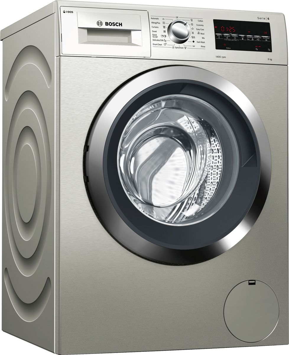 Bosch - 9kg IDOS Frontloader Washing Machine - Serie 6 - Silver Inox