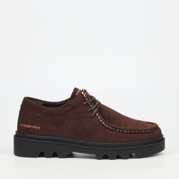 Mazerata Vinchey 71 Men Faux Suede Shoes - Chocolate