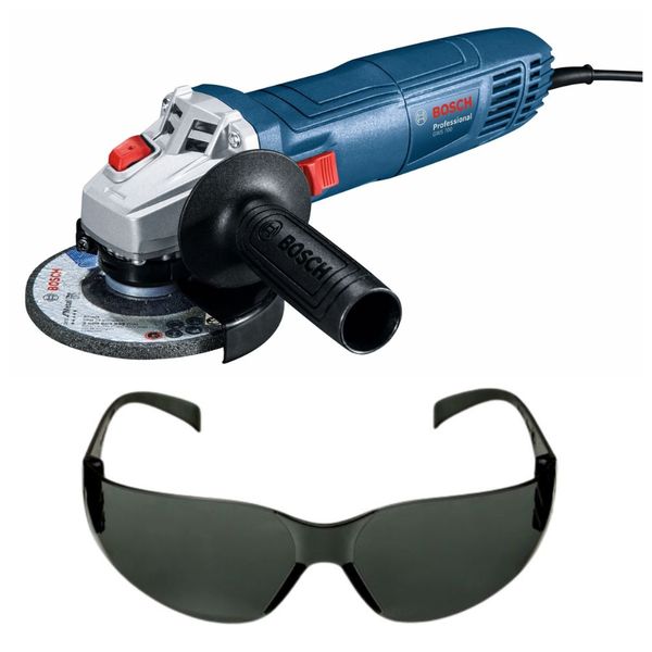 Bosch - Angle Grinder GWS 700 with Safety Eyewear Sporty Spectacles, Dark