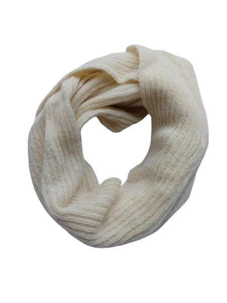 White - Cape Alpaca Infinity Scarf / Snood