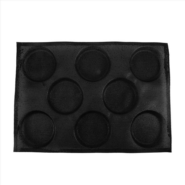 8 Holes Hamburger Bun Pans For Baking Mesh Silicone Bread Pans