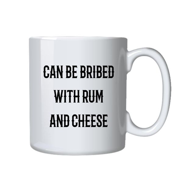 Rum and Cheese Coffee Mug - Best Funny Novelty Cup - Ideal Gift Idea