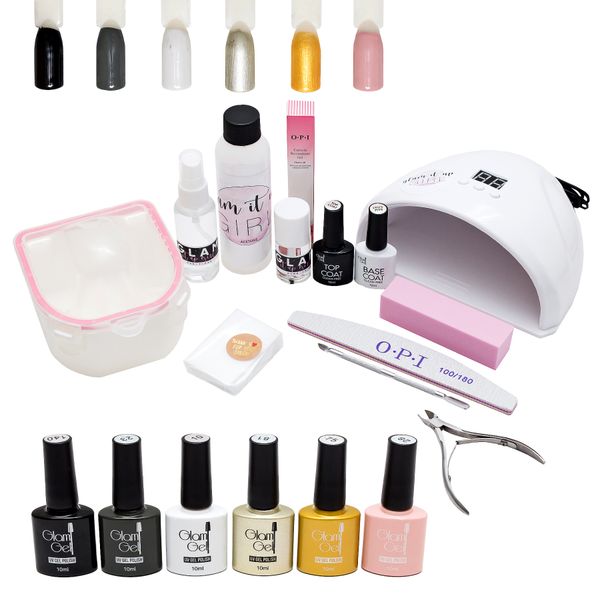 High Quality Glam It Up Girl 19-Piece Glam Gel Nail Starter Kit - Mono