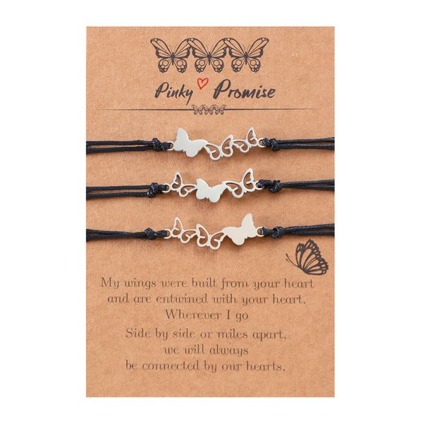 Pinky Promise Butterfly Bracelet Set