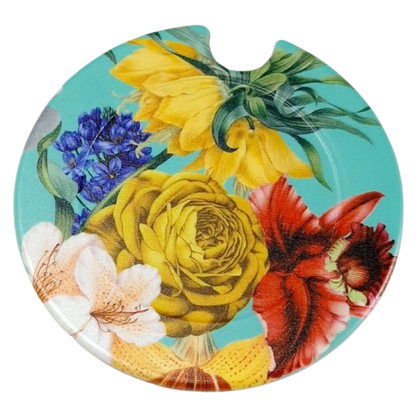Licence Disk Holder With Assorted Coloured Flowe image